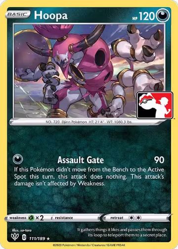 Hoopa - 111/189 (111/189), Prize Pack Series Cards — Pokémon card price