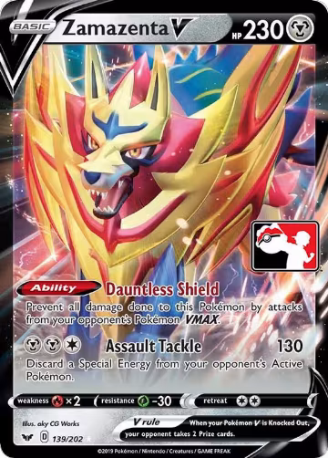 Zamazenta V - 139/202 (139/202), Prize Pack Series Cards — Pokémon card price