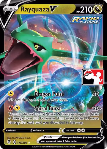 Rayquaza V - 110/203 (110/203), Prize Pack Series Cards — Pokémon card price