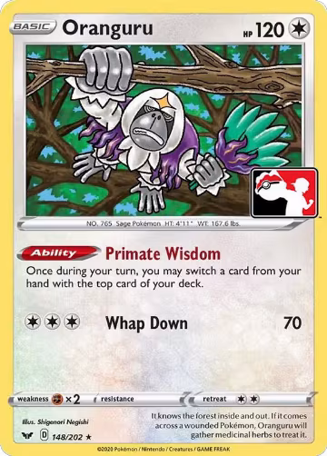 Oranguru - 148/202 (148/202), Prize Pack Series Cards — Pokémon card price