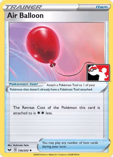 Air Balloon - 156/202 (156/202), Prize Pack Series Cards — Pokémon card price