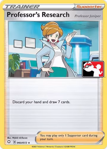 Professor's Research [Professor Juniper] - 060/072 (060/072), Prize Pack Series Cards — Pokémon card price