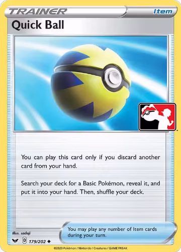 Quick Ball - 179/202 (179/202), Prize Pack Series Cards — Pokémon card price