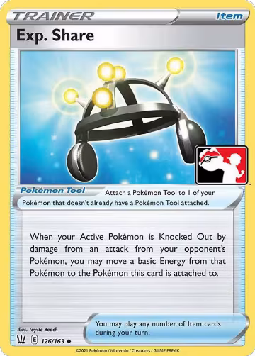Exp. Share - 126/163 (126/163), Prize Pack Series Cards — Pokémon card price