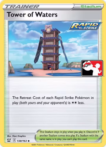 Tower of Waters - 138/163 (138/163), Prize Pack Series Cards — Pokémon card price