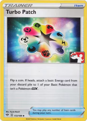 Turbo Patch - 172/189 (172/189), Prize Pack Series Cards — Pokémon card price