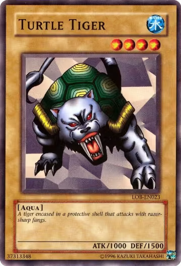 Turtle Tiger (LOB-EN023), Legend of Blue Eyes White Dragon (Worldwide English) — Yu-Gi-Oh! card price
