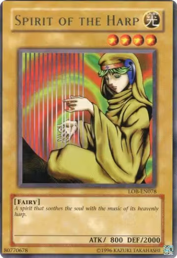 Spirit of the Harp (LOB-EN078), Legend of Blue Eyes White Dragon (Worldwide English) — Yu-Gi-Oh! card price