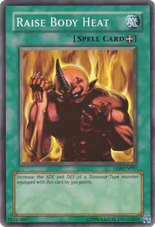 Raise Body Heat (LOB-EN097), Legend of Blue Eyes White Dragon (Worldwide English) — Yu-Gi-Oh! card price