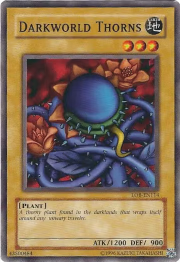 Darkworld Thorns (LOB-EN114), Legend of Blue Eyes White Dragon (Worldwide English) — Yu-Gi-Oh! card price