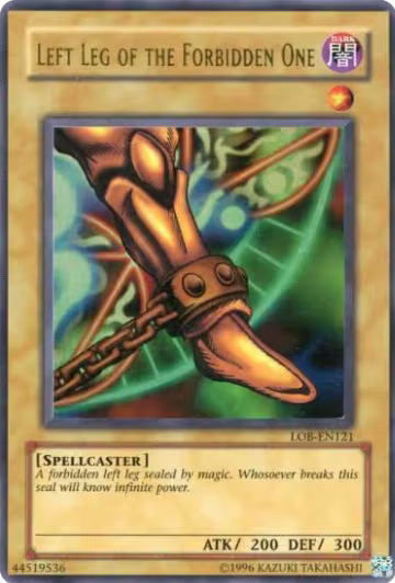 Left Leg of the Forbidden One (LOB-EN121), Legend of Blue Eyes White Dragon (Worldwide English) — Yu-Gi-Oh! card price