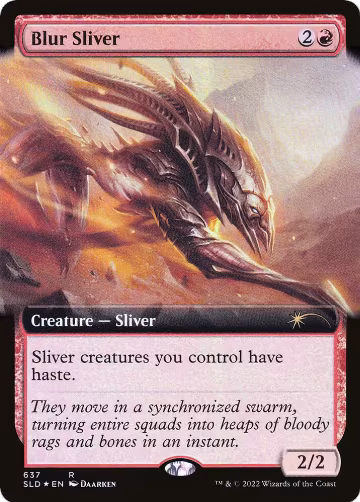 Blur Sliver (Extended Art) (637), Secret Lair Drop Series — Magic card price