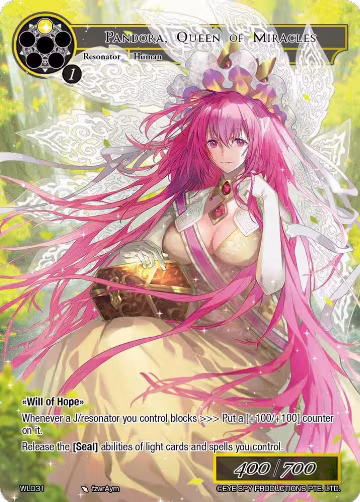 Pandora, Queen of Miracles (WL031), Promo Cards — Force of Will card price