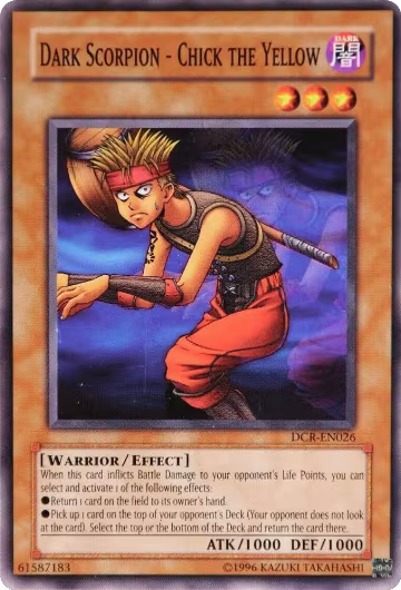 Dark Scorpion - Chick the Yellow (DCR-EN026), Dark Crisis (Worldwide English) — Yu-Gi-Oh! card price