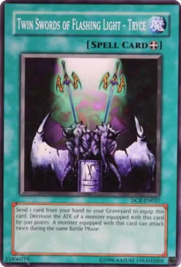Twin Swords of Flashing Light - Tryce (DCR-EN037), Dark Crisis (Worldwide English) — Yu-Gi-Oh! card price