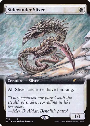 Sidewinder Sliver (Extended Art) (615), Secret Lair Drop Series — Magic card price