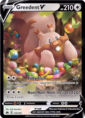 Greedent V (120/159), Crown Zenith — Pokémon card price