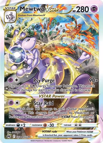 Mewtwo VSTAR (GG44/GG70), Crown Zenith: Galarian Gallery — Pokémon card price