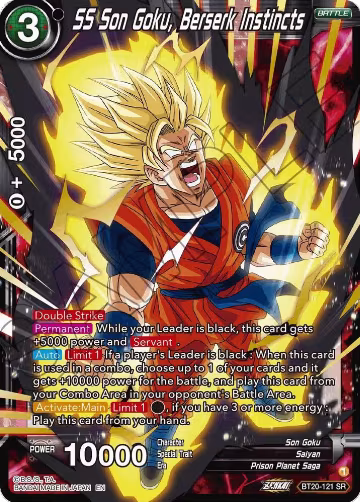 SS Son Goku, Berserk Instincts (BT20-121), Power Absorbed — DB Super card price