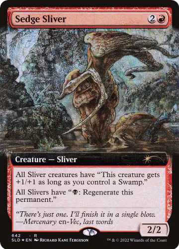 Sedge Sliver (Extended Art) (642), Secret Lair Drop Series — Magic card price