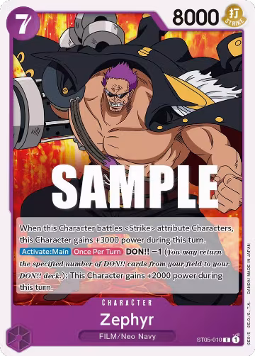 Zephyr (ST05-010), ST-05: Starter Deck 5 Film Edition — One Piece card price