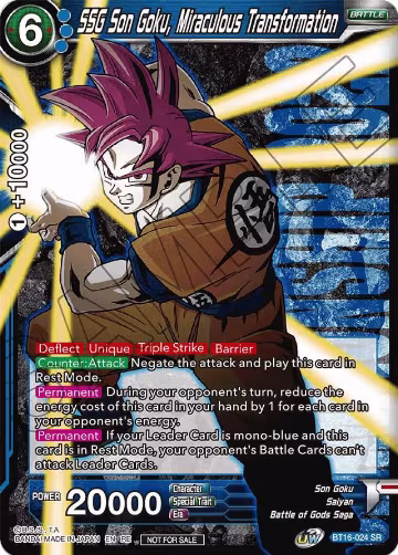 SSG Son Goku, Miraculous Transformation (Championship 2022 Celebration Pack) (BT16-024), Promotion Cards — DB Super card price