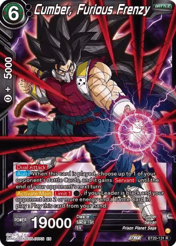 Cumber, Furious Frenzy (BT20-131), Power Absorbed — DB Super card price