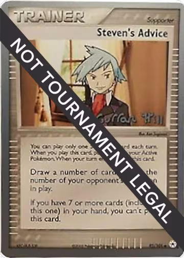 Steven's Advice - 2005 (Curran Hill) (92/101), World Championship Decks — Pokémon card price