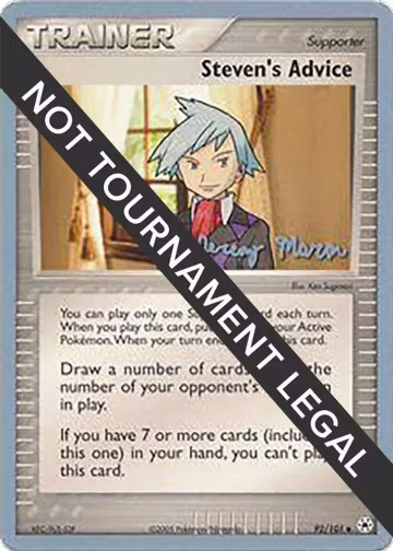 Steven's Advice - 2005 (Jeremy Maron) (92/101), World Championship Decks — Pokémon card price
