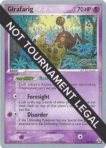 Girafarig - 2006 (Jason Klaczynski) (16/92), World Championship Decks — Pokémon card price