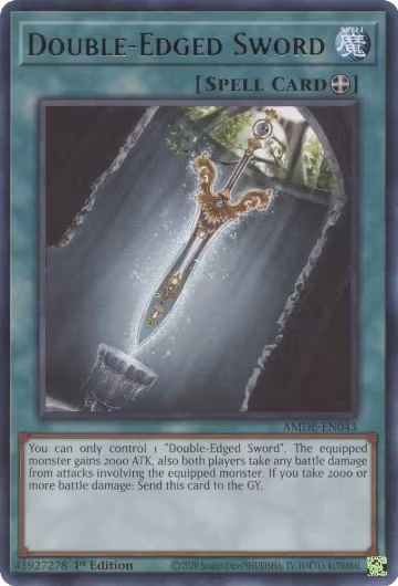 Double-Edged Sword (AMDE-EN043), Amazing Defenders — Yu-Gi-Oh! card price