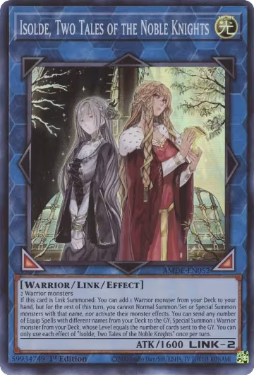 Isolde, Two Tales of the Noble Knights (AMDE-EN052), Amazing Defenders — Yu-Gi-Oh! card price