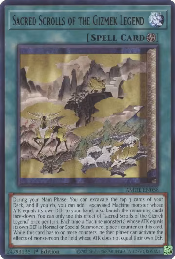 Sacred Scrolls of the Gizmek Legend (AMDE-EN058), Amazing Defenders — Yu-Gi-Oh! card price