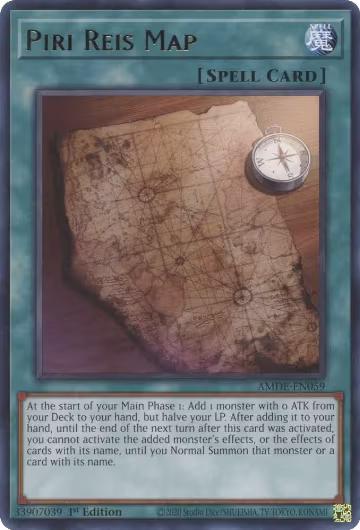 Piri Reis Map (AMDE-EN059), Amazing Defenders — Yu-Gi-Oh! card price