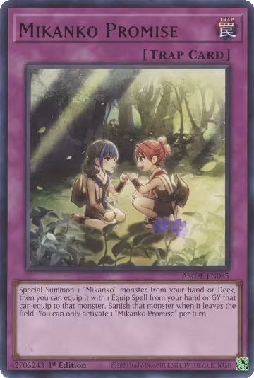 Mikanko Promise (AMDE-EN035), Amazing Defenders — Yu-Gi-Oh! card price