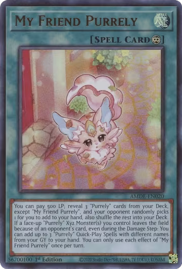 My Friend Purrely (AMDE-EN020), Amazing Defenders — Yu-Gi-Oh! card price