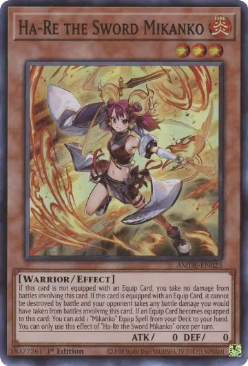 Ha-Re the Sword Mikanko (AMDE-EN025), Amazing Defenders — Yu-Gi-Oh! card price