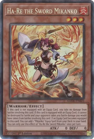 Ha-Re the Sword Mikanko (CR) (AMDE-EN025) — card price