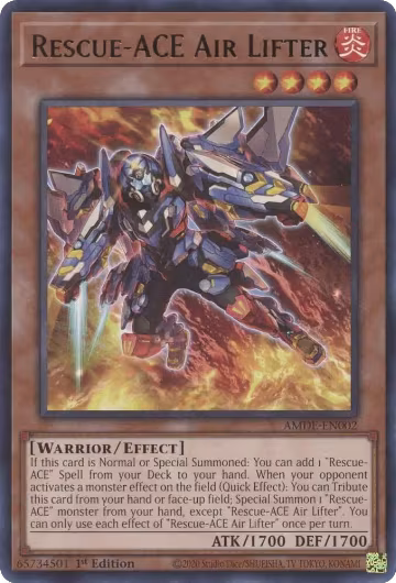 Rescue-ACE Air Lifter (AMDE-EN002), Amazing Defenders — Yu-Gi-Oh! card price