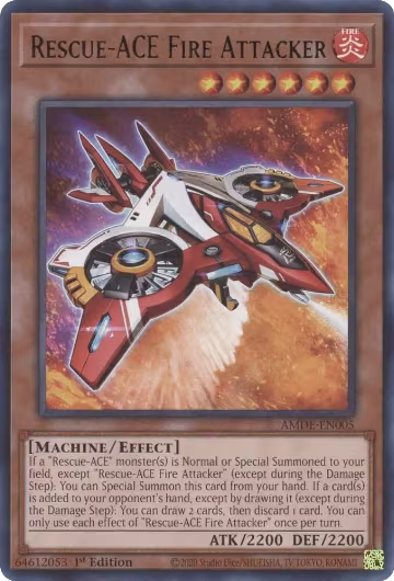 Rescue-ACE Fire Attacker (AMDE-EN005), Amazing Defenders — Yu-Gi-Oh! card price