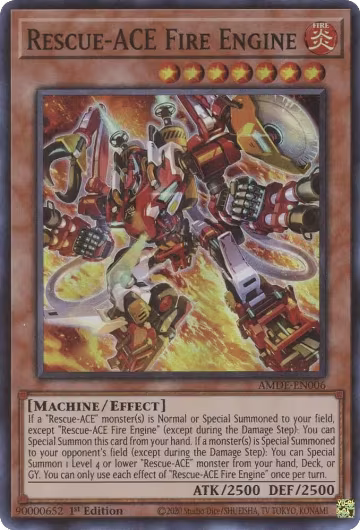 Rescue-ACE Fire Engine (AMDE-EN006), Amazing Defenders — Yu-Gi-Oh! card price