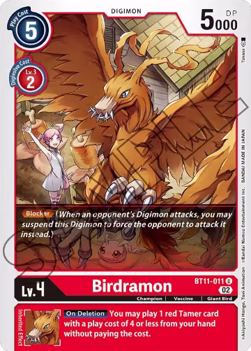 Birdramon (BT11-011 U), Dimensional Phase — Digimon card price