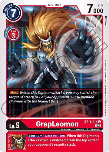 GrapLeomon (BT11-014 U), Dimensional Phase — Digimon card price