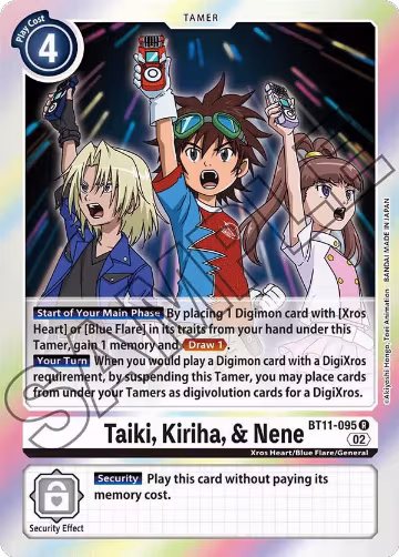 Taiki, Kiriha, & Nene (BT11-095 R), Dimensional Phase — Digimon card price