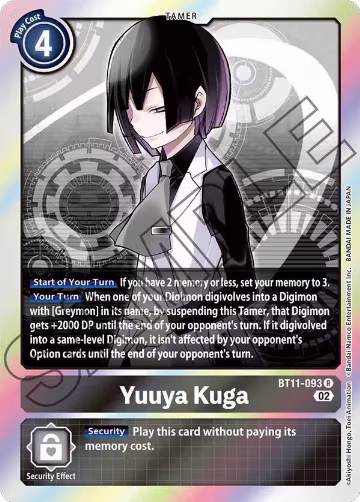 Yuuya Kuga (BT11-093 R), Dimensional Phase — Digimon card price