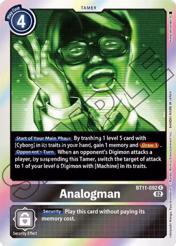 Analogman (BT11-092 R), Dimensional Phase — Digimon card price