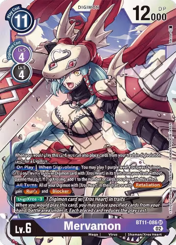 Mervamon (BT11-086 SR), Dimensional Phase — Digimon card price