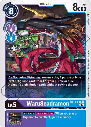 WaruSeadramon (BT11-085 U), Dimensional Phase — Digimon card price
