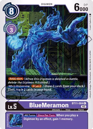 BlueMeramon (BT11-084 C), Dimensional Phase — Digimon card price