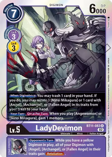 LadyDevimon (BT11-083 R), Dimensional Phase — Digimon card price